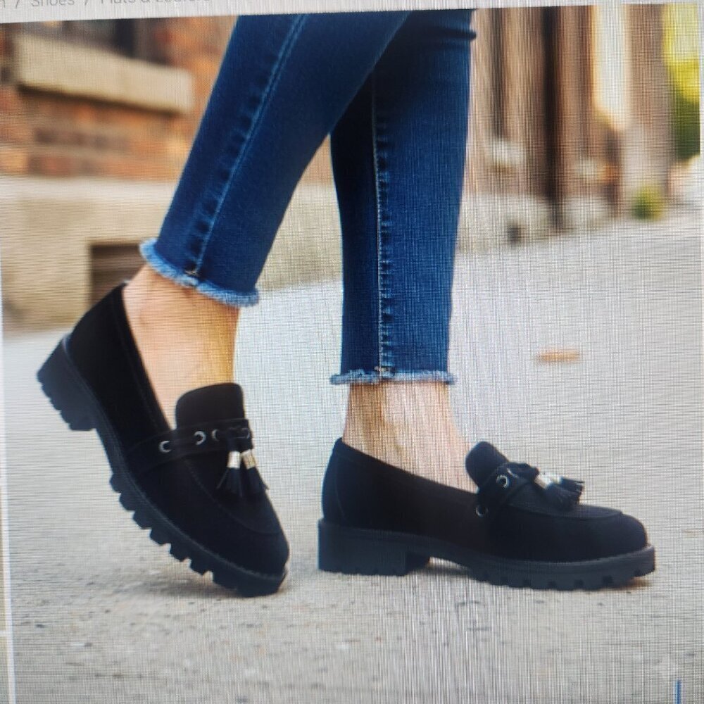 Rebecca Allen The Lug Black Suede Loafers. NIB/dust bag. Size 7.5